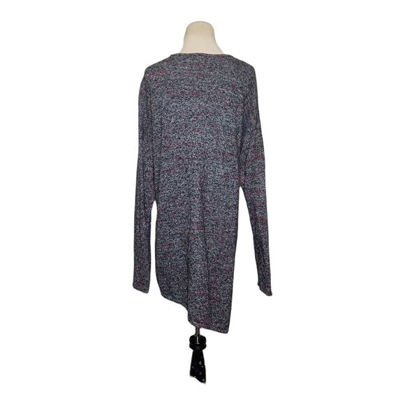 J. Jill black long sleeves asymmetrical tunic sweater size Tall Large - Picture 2 of 10